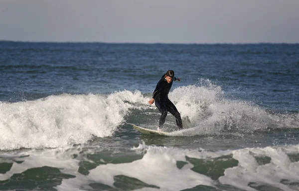 Surfer making a forehand — Stock Photo, Image