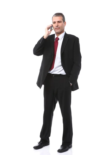 Homme d'affaires appelant sur téléphone mobile — Photo
