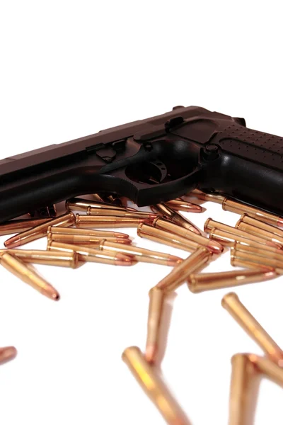 Crime bullets and gun — Stock Photo, Image