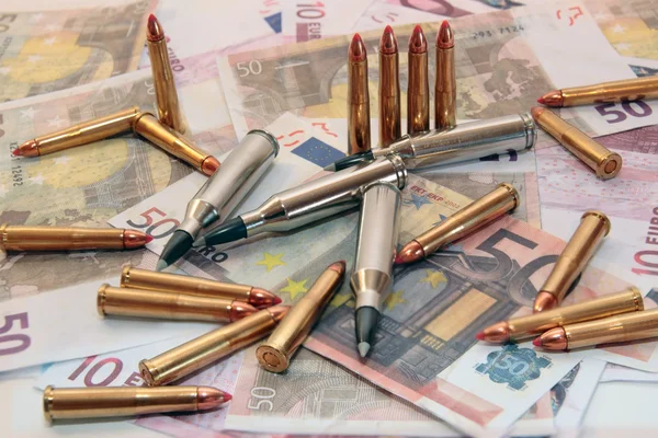 Gun crime ammunition — Stock Photo, Image