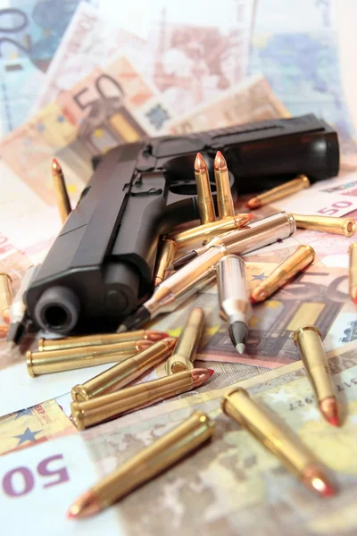 Gun crime scene — Stock Photo, Image