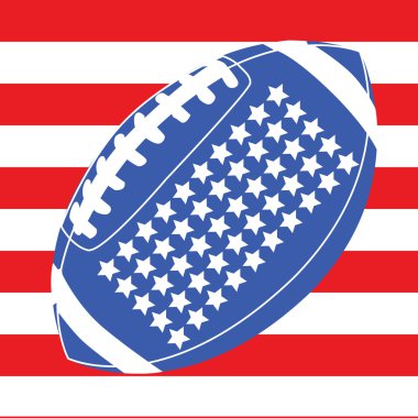 USA football flag 1 clipart