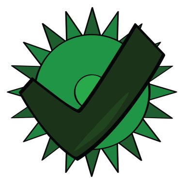 Green approved clipart