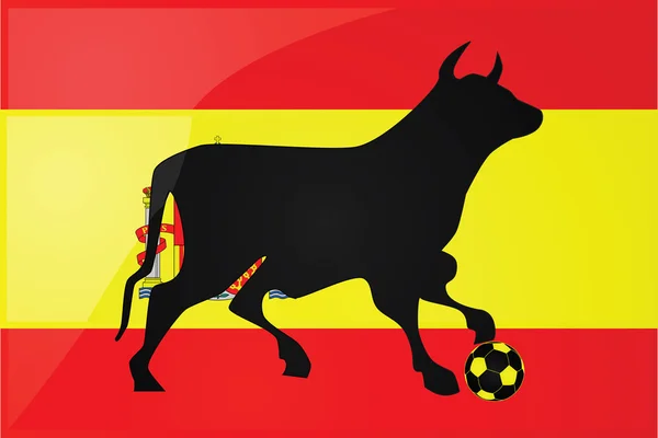 Byk hiszpańskiej piłki nożnej — Wektor stockowy