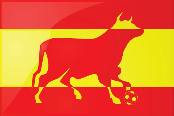 Toro fútbol español 2 — Vector de stock