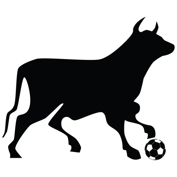 Bull soccer ball — Stock Vector