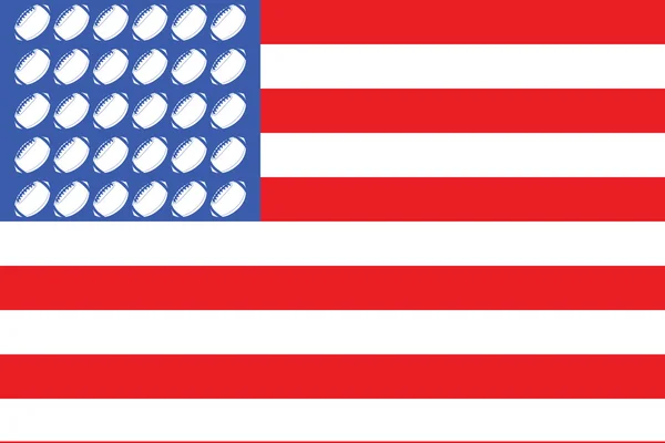 USA football flag 2 — Stock Vector
