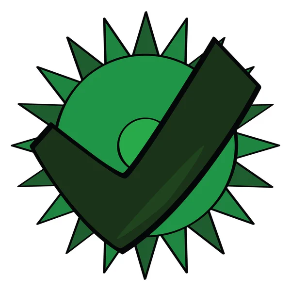 Groene goedgekeurd — Stockvector