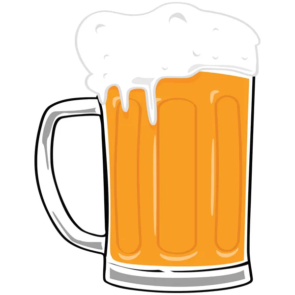 Taza de cerveza — Vector de stock