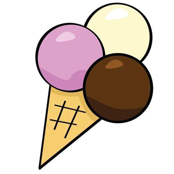 Мультфільм морозива — стоковий вектор