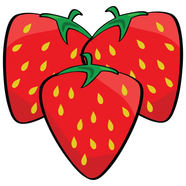 Cartoon jordgubbar — Stock vektor