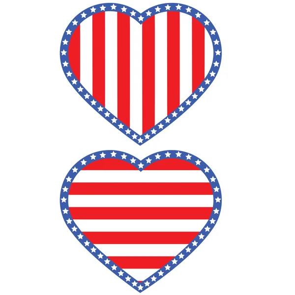 Coeur USA — Image vectorielle