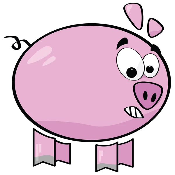 Cerdo de dibujos animados — Vector de stock