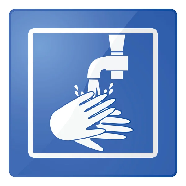 Wassen handen teken — Stockvector