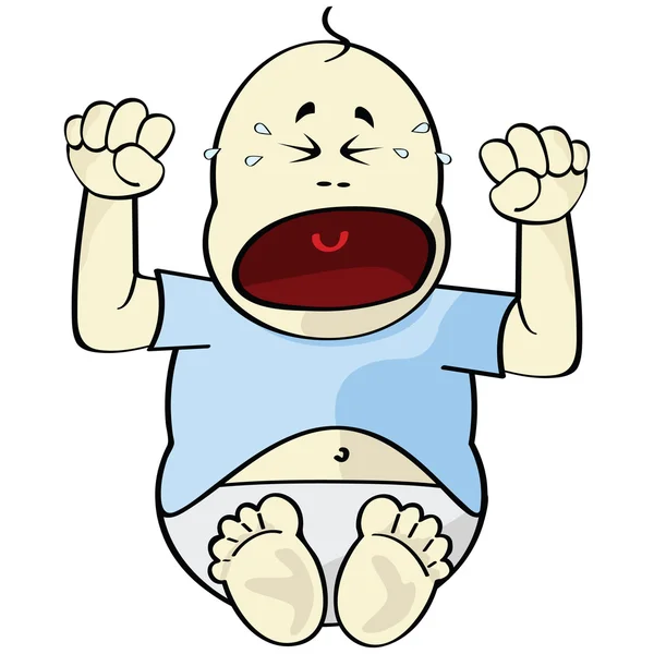 Crying baby — Stock Vector