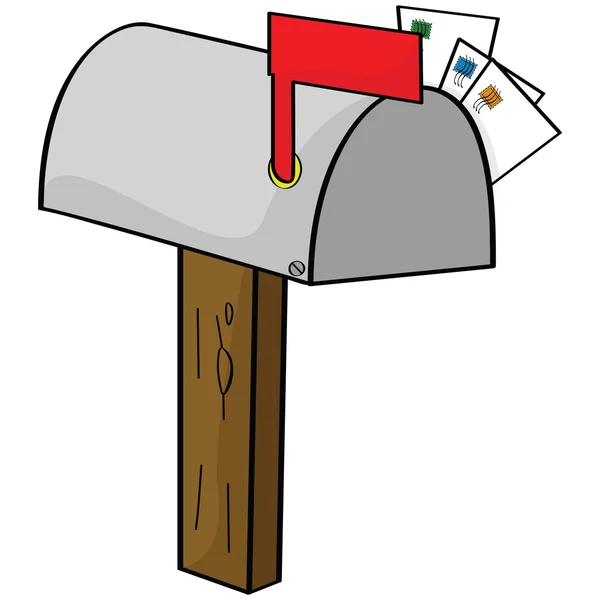 Caixa de correio dos desenhos animados — Vetor de Stock