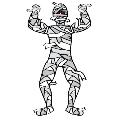 Cartoon mummy clipart