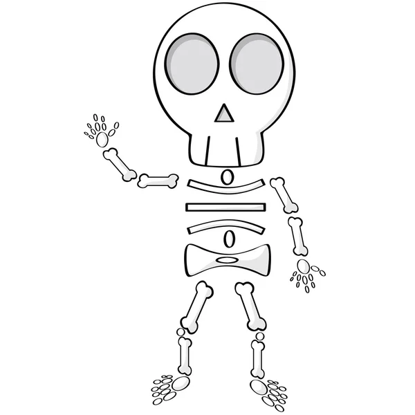 Esqueleto de dibujos animados — Archivo Imágenes Vectoriales