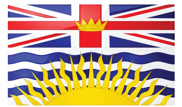 国旗的不列颠哥伦比亚省 — 图库矢量图片