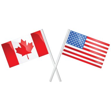 Canada and USA clipart