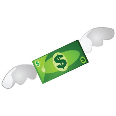 Money flying clipart