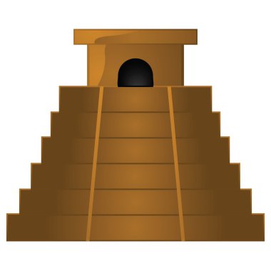 Ancient pyramid temple clipart