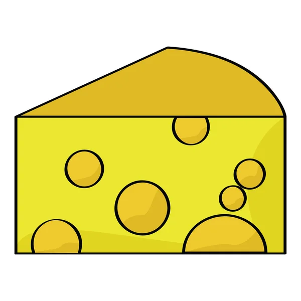 Cartoon cheese — Stock Vector