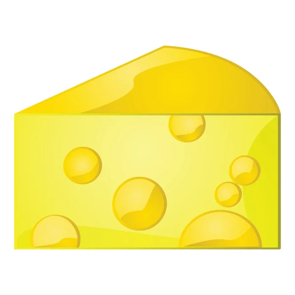 Glossy cheese — Stock Vector