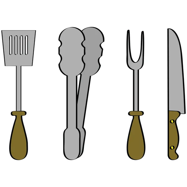 Barbecue tools — Stock Vector