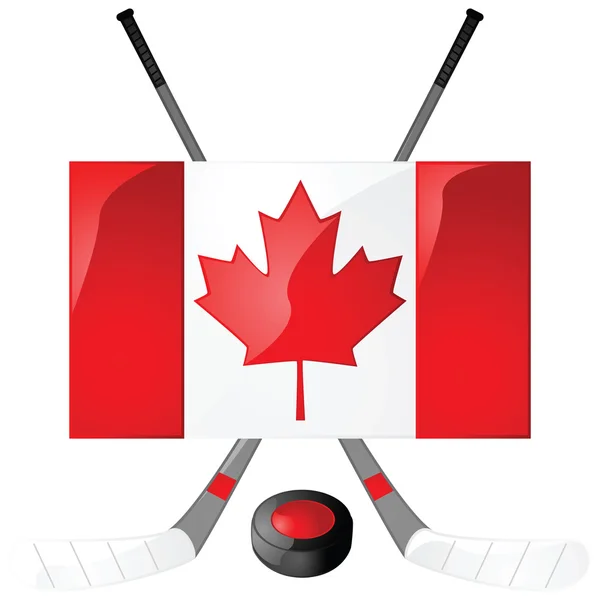 加拿大的冰球 — 图库矢量图片