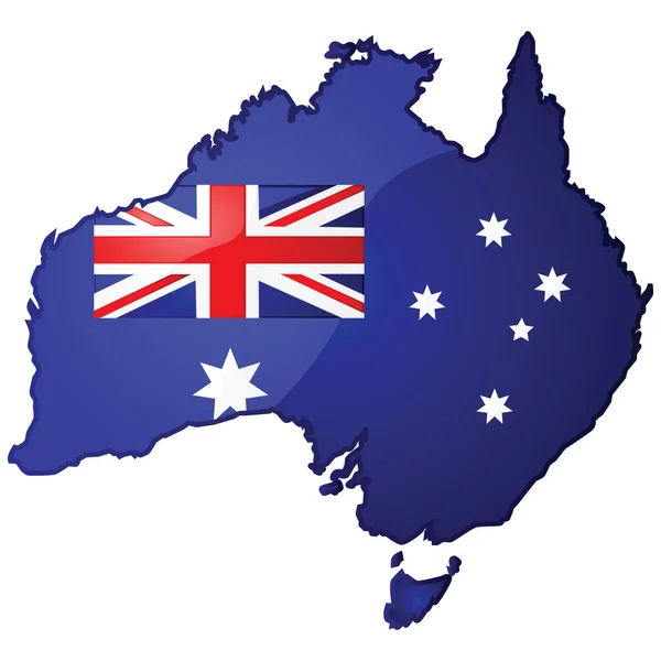 Ausztrália térképe — Stock Vector