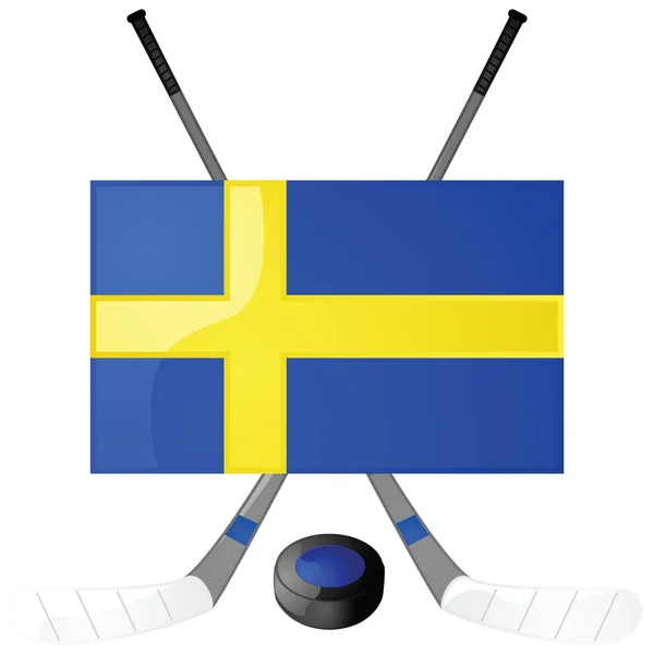 瑞典冰球 — 图库矢量图片