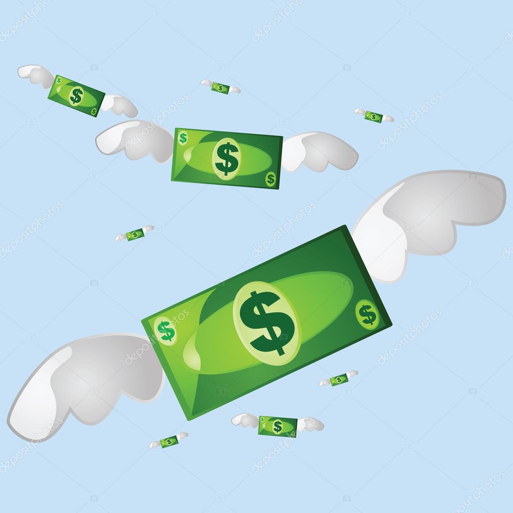 flying money animation