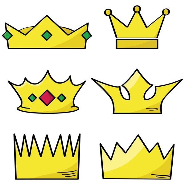 Карикатурные короны — стоковый вектор