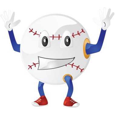 Happy baseball clipart