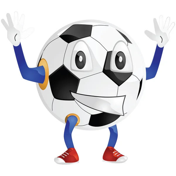 Bola de fútbol feliz — Vector de stock