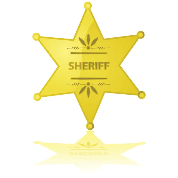 Sheriff star — Stock Vector