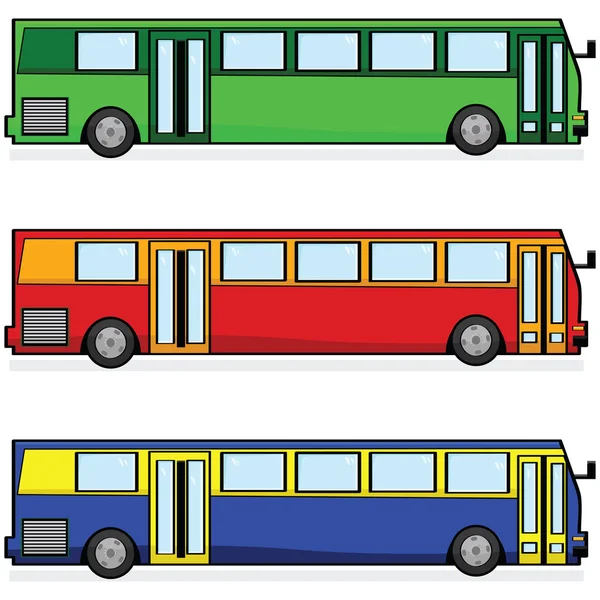 Autobusy — Stockový vektor