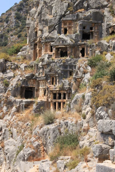 stock image Lycian cemetry at Myra 5 century a.d.