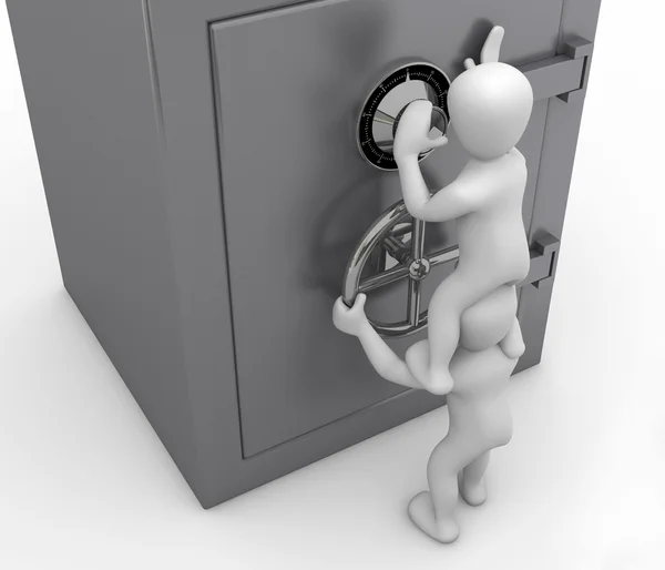 stock image Open the safe