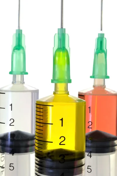 Three disposable syringe — Stock Photo, Image