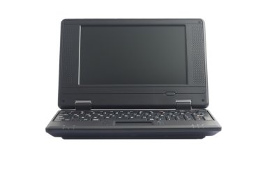 Beyaz üstüne siyah Mini netbook