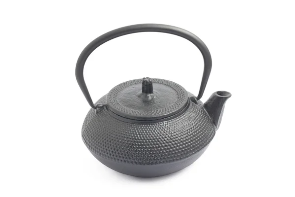 Small chinese metal teapot on white — Stock Photo, Image