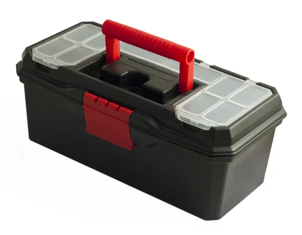 Black toolbox on white background — Stock Photo, Image