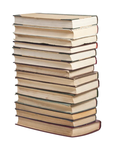 Boeken in een stapel op wit — Stockfoto