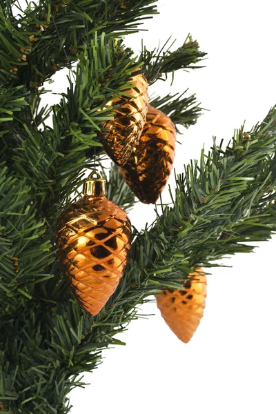 Cones on a christmas tree — Stock Photo, Image
