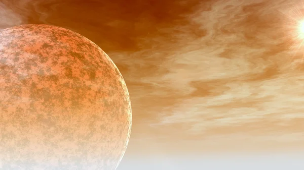 Planeta quente no espaço — Fotografia de Stock