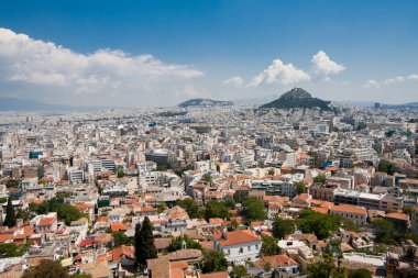 Athens and Lykavitos Hill clipart