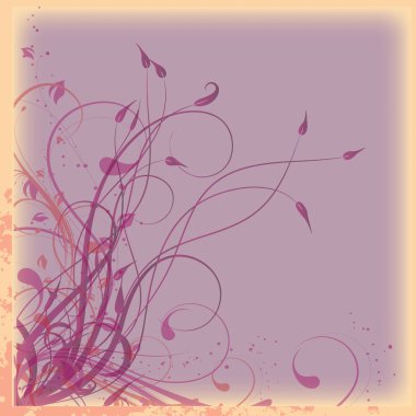 Floral in pink clipart