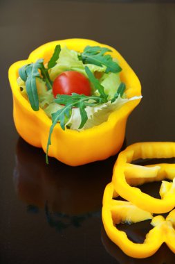 Yellow pepper salad clipart